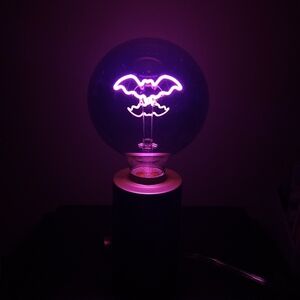 Purple Bat Neon Light Bulb Lamp
